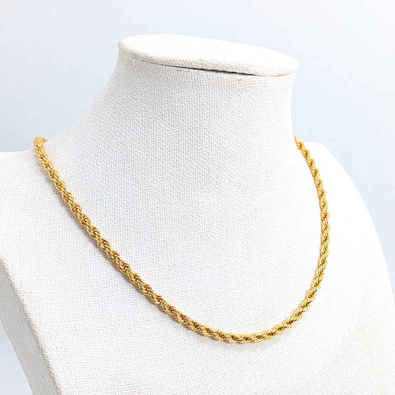 Rope Link Gold 46cm x 4mm $130.00