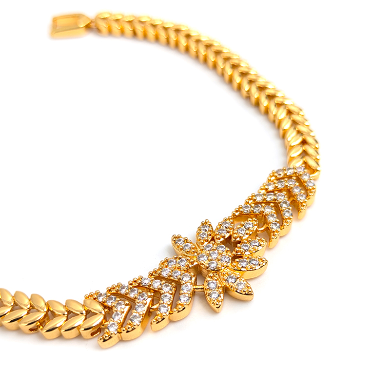 Crystal and gold Hand band