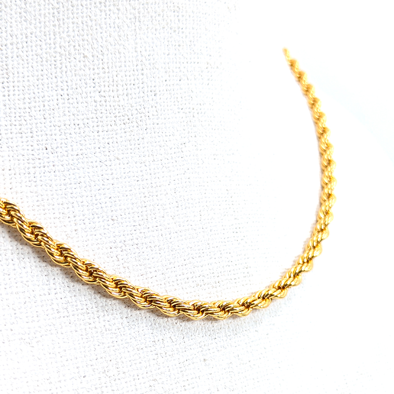 Rope Link Gold 46cm x 4mm $130.00